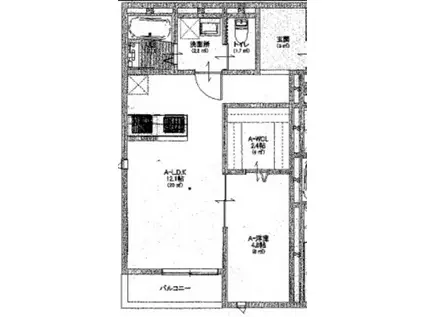 サニーマンション(1LDK/3階)の間取り写真