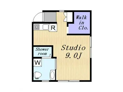 VESPA大倉山(ワンルーム/1階)の間取り写真