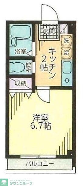 アーク南鳩ヶ谷(1K/3階)の間取り写真