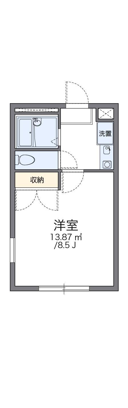 レオパレスしおかぜI(1K/1階)の間取り写真