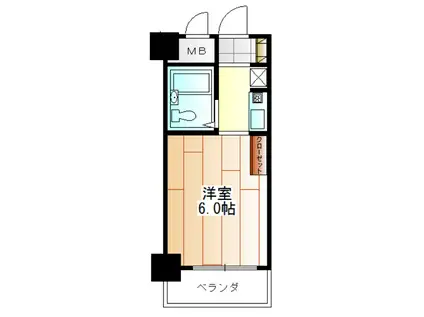 キャッスルマンション橋本(ワンルーム/5階)の間取り写真