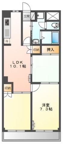 プラザ・ディア(3LDK/2階)の間取り写真