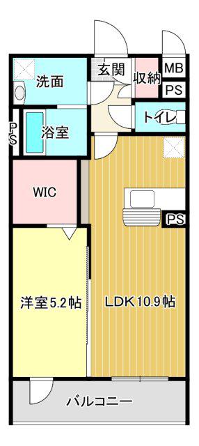 LEGRAND III (1LDK/3階)の間取り写真