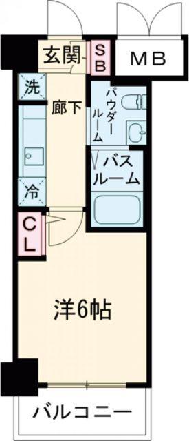 エステムプラザ神戸西IVインフィニティ(1K/4階)の間取り写真