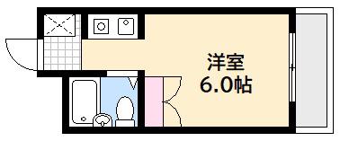 楠木サンバレー(1K/1階)の間取り写真
