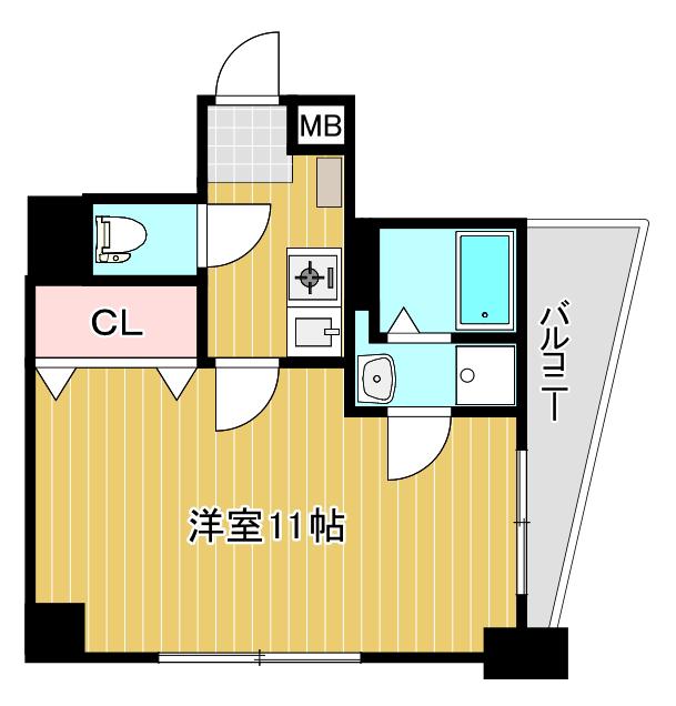ルミナス本山(1K/5階)の間取り写真
