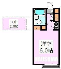 ベルメゾン(ワンルーム/1階)の間取り写真