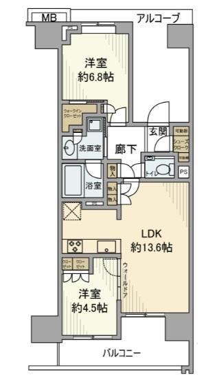 プラウドシティ小竹向原グランドコート(2LDK/3階)の間取り写真