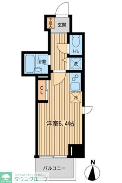 ジョイシティ住吉II(ワンルーム/6階)の間取り写真