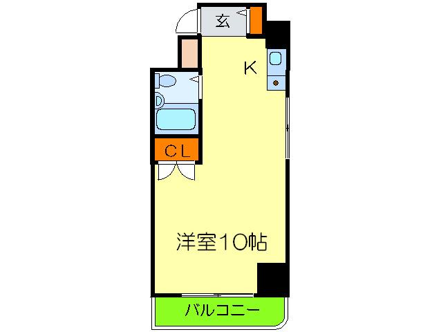 レスポワール花隈(ワンルーム/5階)の間取り写真