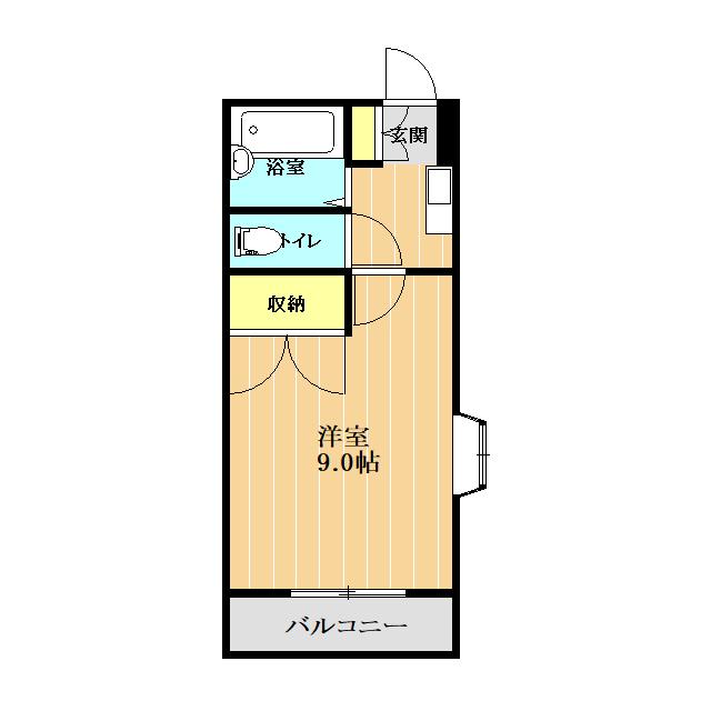 プラネ本山(1K/4階)の間取り写真