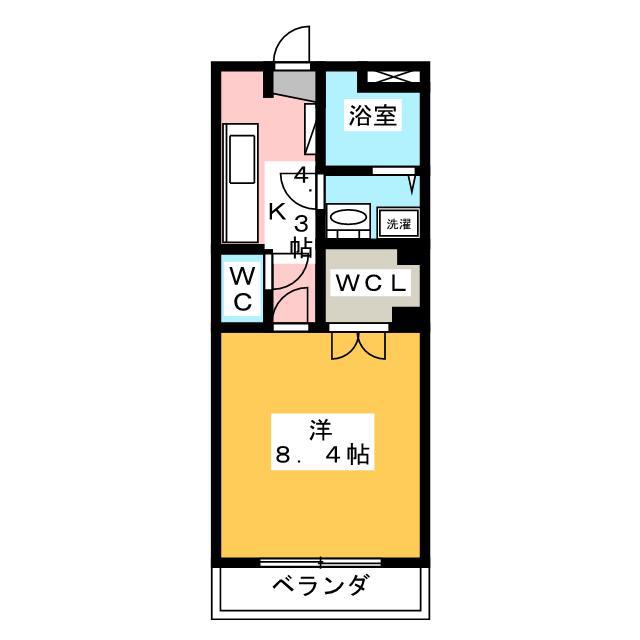 グリーン ガーデン(1K/1階)の間取り写真
