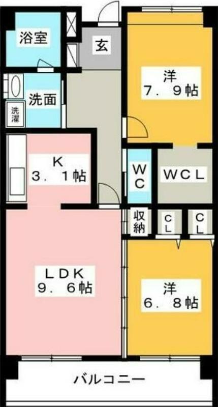 アークステージII(2LDK/6階)の間取り写真