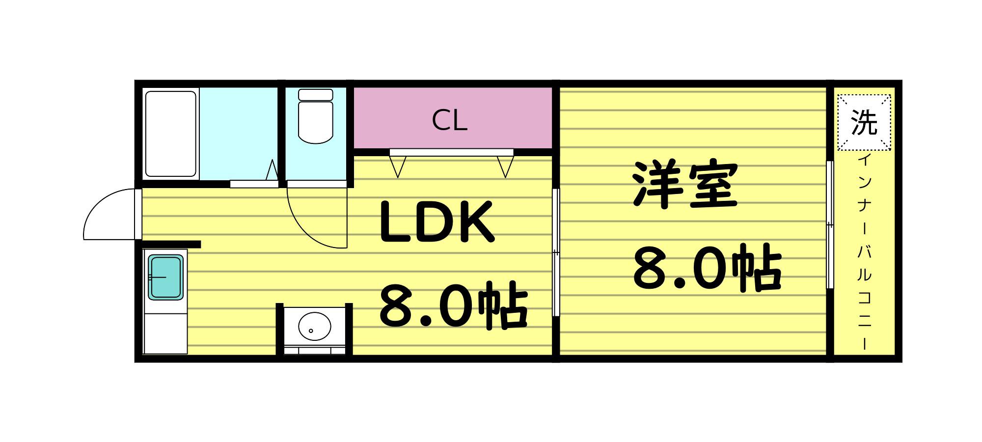 ファミール・諏訪(1LDK/3階)の間取り写真
