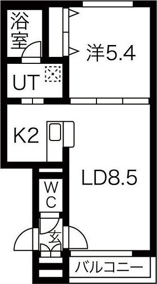 サンモール21(1LDK/3階)の間取り写真