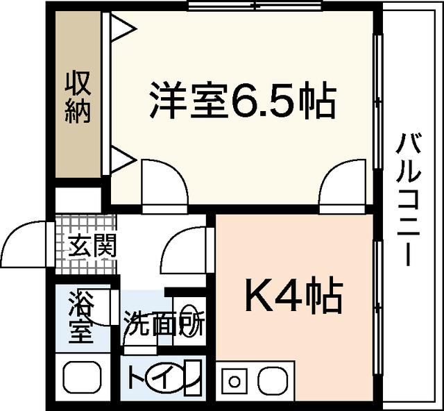 セジュール観音(1K/3階)の間取り写真