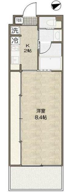 MAISON BLANCHE(1K/1階)の間取り写真