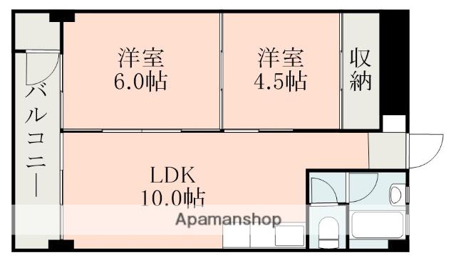 サンバード明和(2LDK/3階)の間取り写真