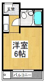 シティコート滝谷(1K/2階)の間取り写真