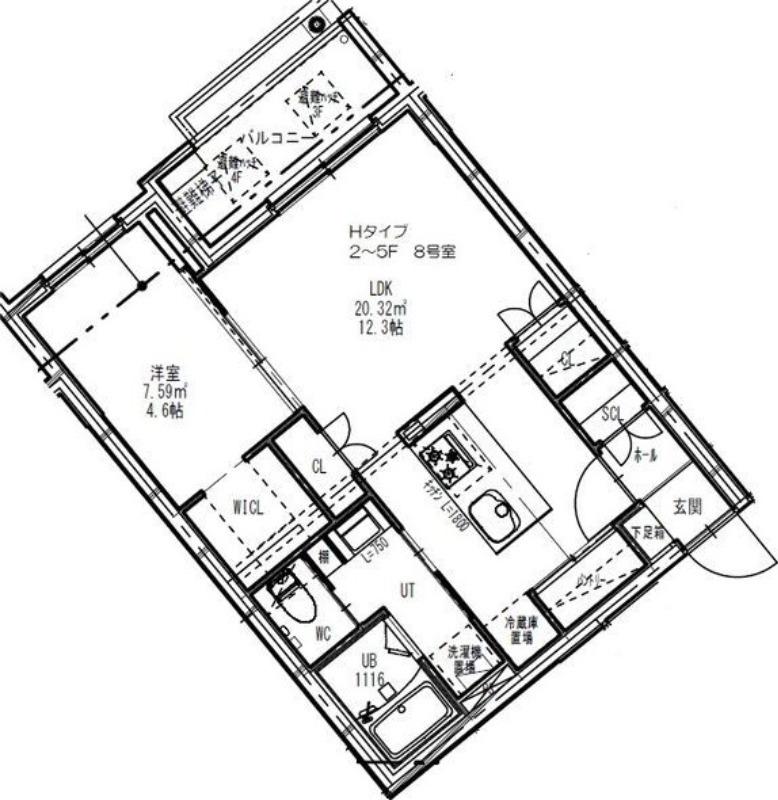 RFINON17(1LDK/5階)の間取り写真