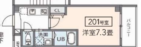 SPRING南塚口(1K/3階)の間取り写真