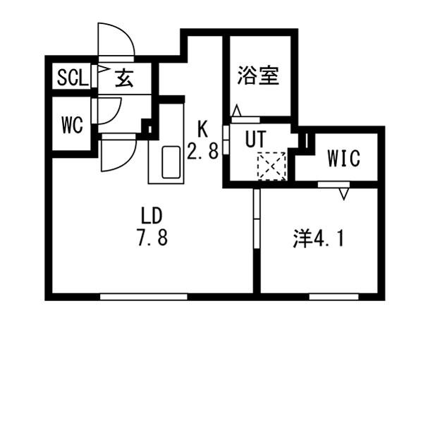 ブランシャール北11東11A棟(1LDK/3階)の間取り写真