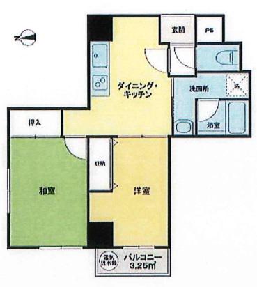 ライオンズマンション小石川第3(2DK/2階)の間取り写真