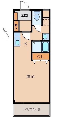 クレストモナーク(ワンルーム/1階)の間取り写真
