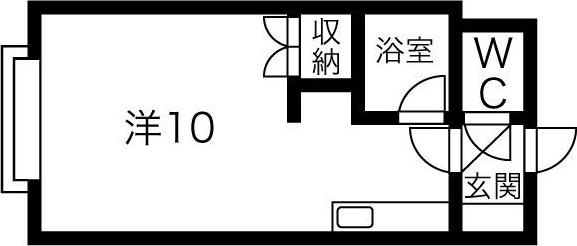 デグネス札幌(1K/4階)の間取り写真
