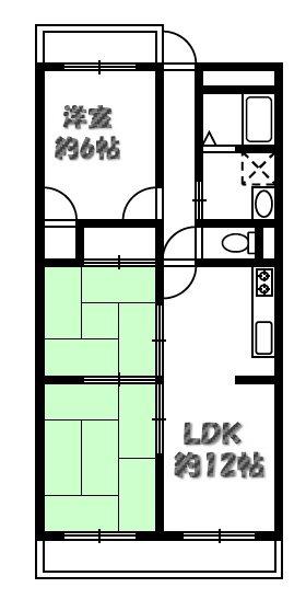 グリーンメドウ洛(3LDK/1階)の間取り写真