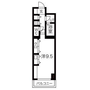 フレックス芦屋(ワンルーム/5階)の間取り写真