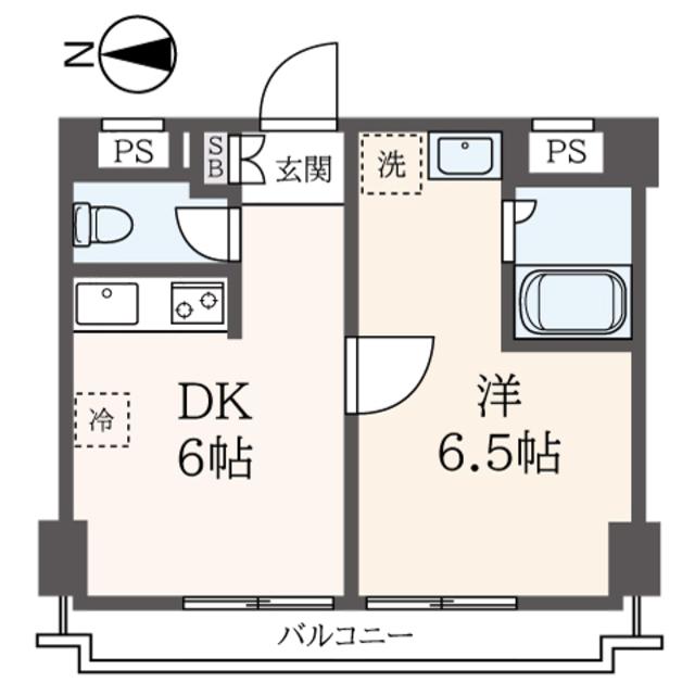 アネックス府中(1DK/5階)の間取り写真