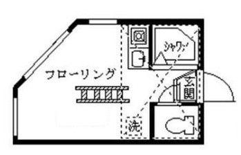 フェリスクローマ(ワンルーム/1階)の間取り写真