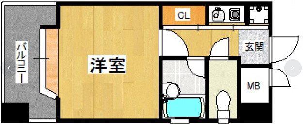 ピュアドーム高宮アーネスト(1K/4階)の間取り写真