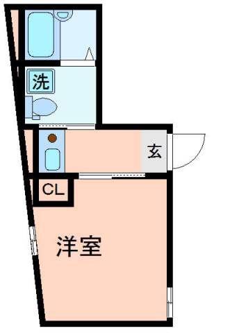 京王線 代田橋駅 徒歩2分 3階建 築10年(1K/2階)の間取り写真
