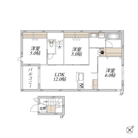 SANCTUARY GARDEN(3LDK/2階)の間取り写真