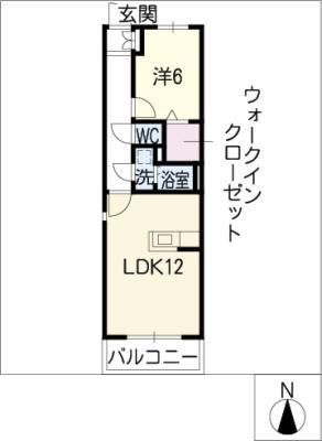 ハウス フォア(1LDK/1階)の間取り写真