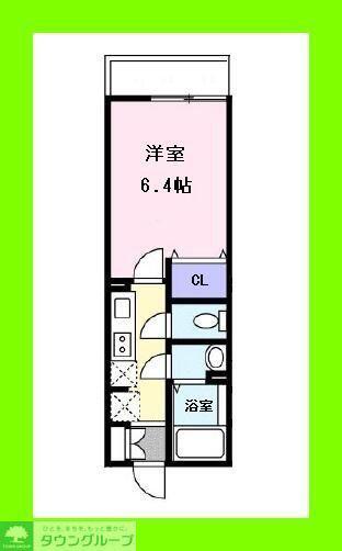 セントラルコート松戸(1K/3階)の間取り写真