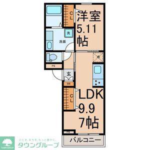 エスポワール名駅(1LDK/3階)の間取り写真