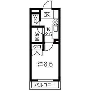 セントラル昭和(1K/2階)の間取り写真