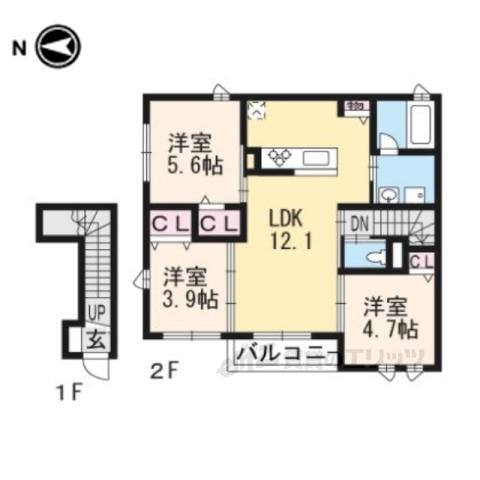 シャーメゾングレース(3LDK/2階)の間取り写真