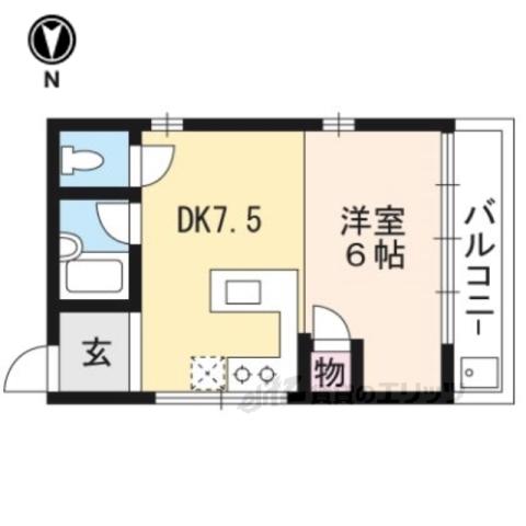 第一開発ビル(1DK/3階)の間取り写真