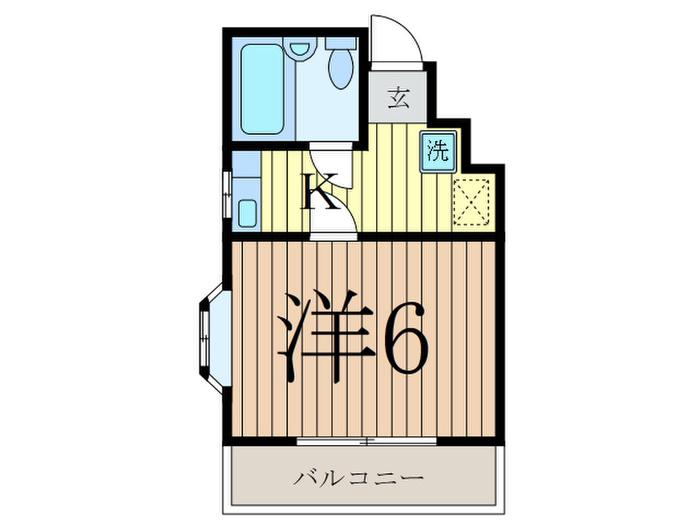 ミナミコーポ(1K/2階)の間取り写真