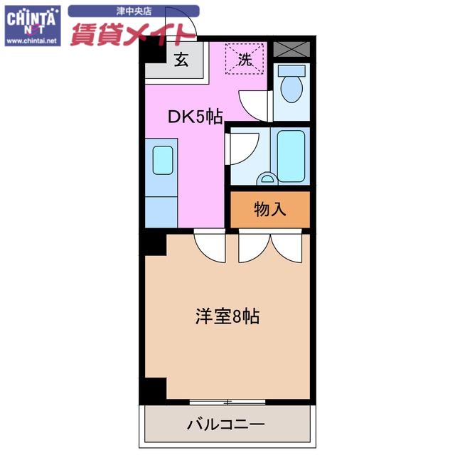 エグゼ4(1DK/3階)の間取り写真