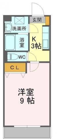 エレンシア(1K/3階)の間取り写真