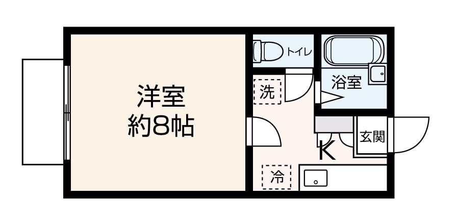 グリーンガーデンTクレフ 1F(1K/1階)の間取り写真