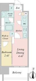 FLATS(1LDK/2階)の間取り写真