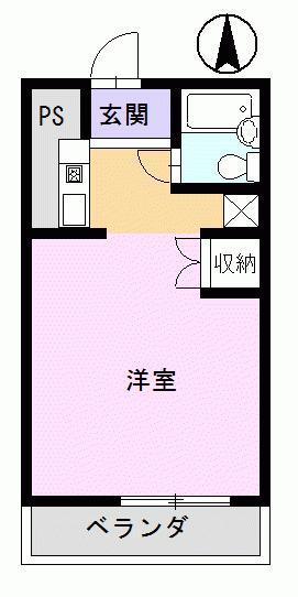 ハイム サン・ムーン1(ワンルーム/1階)の間取り写真