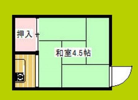 葵マンション(ワンルーム/1階)の間取り写真