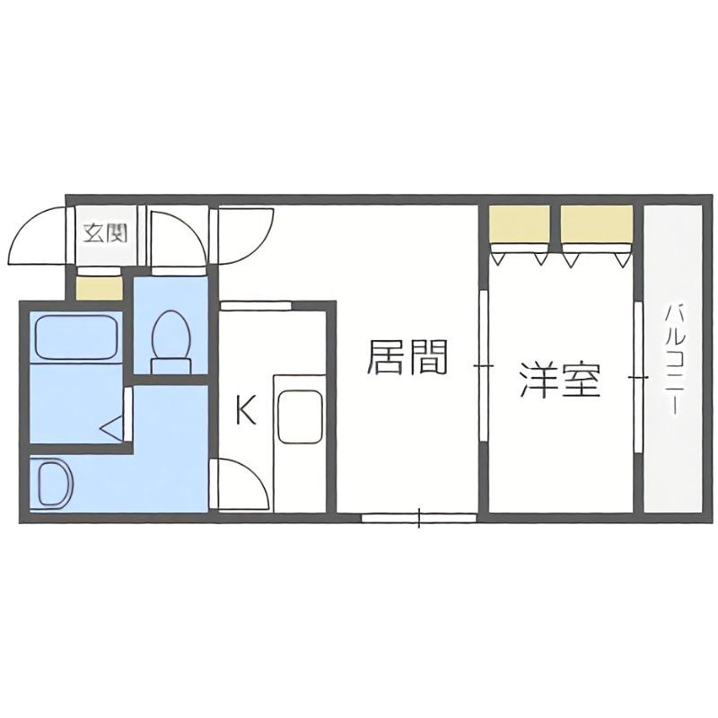 グラシオン(1LDK/4階)の間取り写真